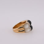 14k Onyx & Mother of Pearl Ring