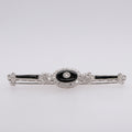 14k Onyx & Diamond Brooch