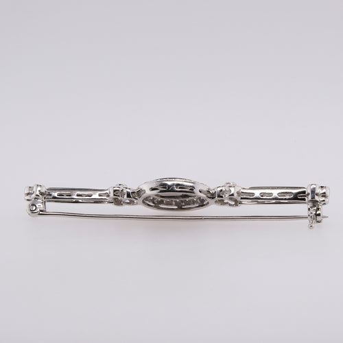 14k Onyx & Diamond Brooch