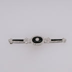 14k Onyx & Diamond Brooch