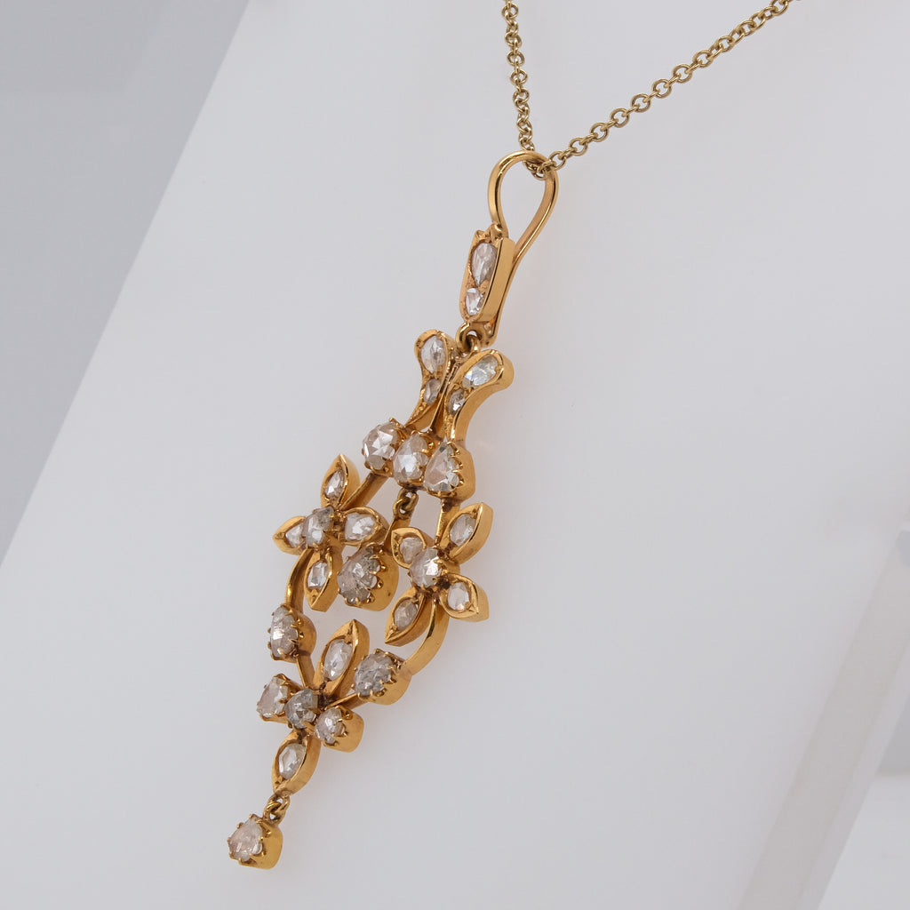 18k Victorian Diamond Pendant