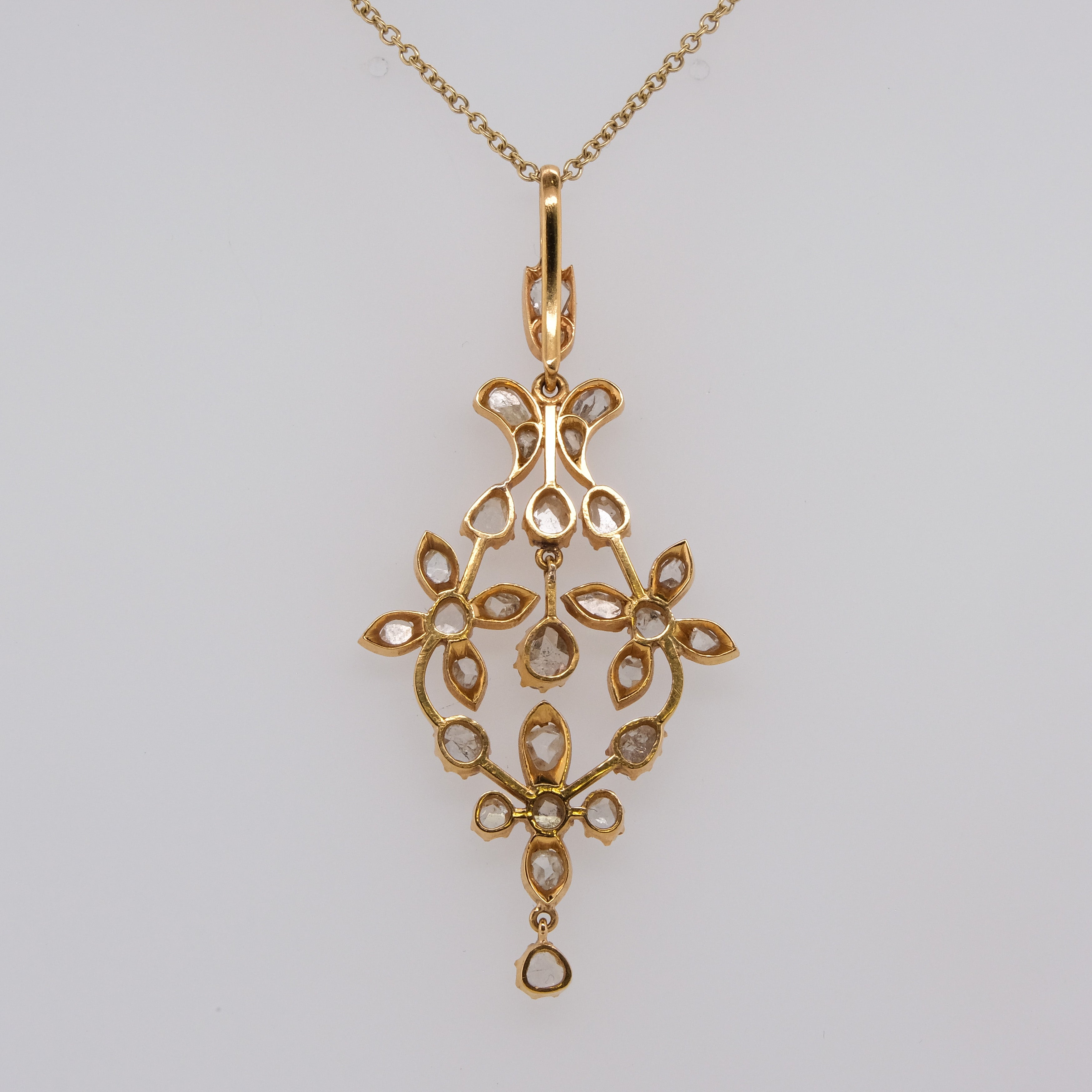 18k Victorian Diamond Pendant