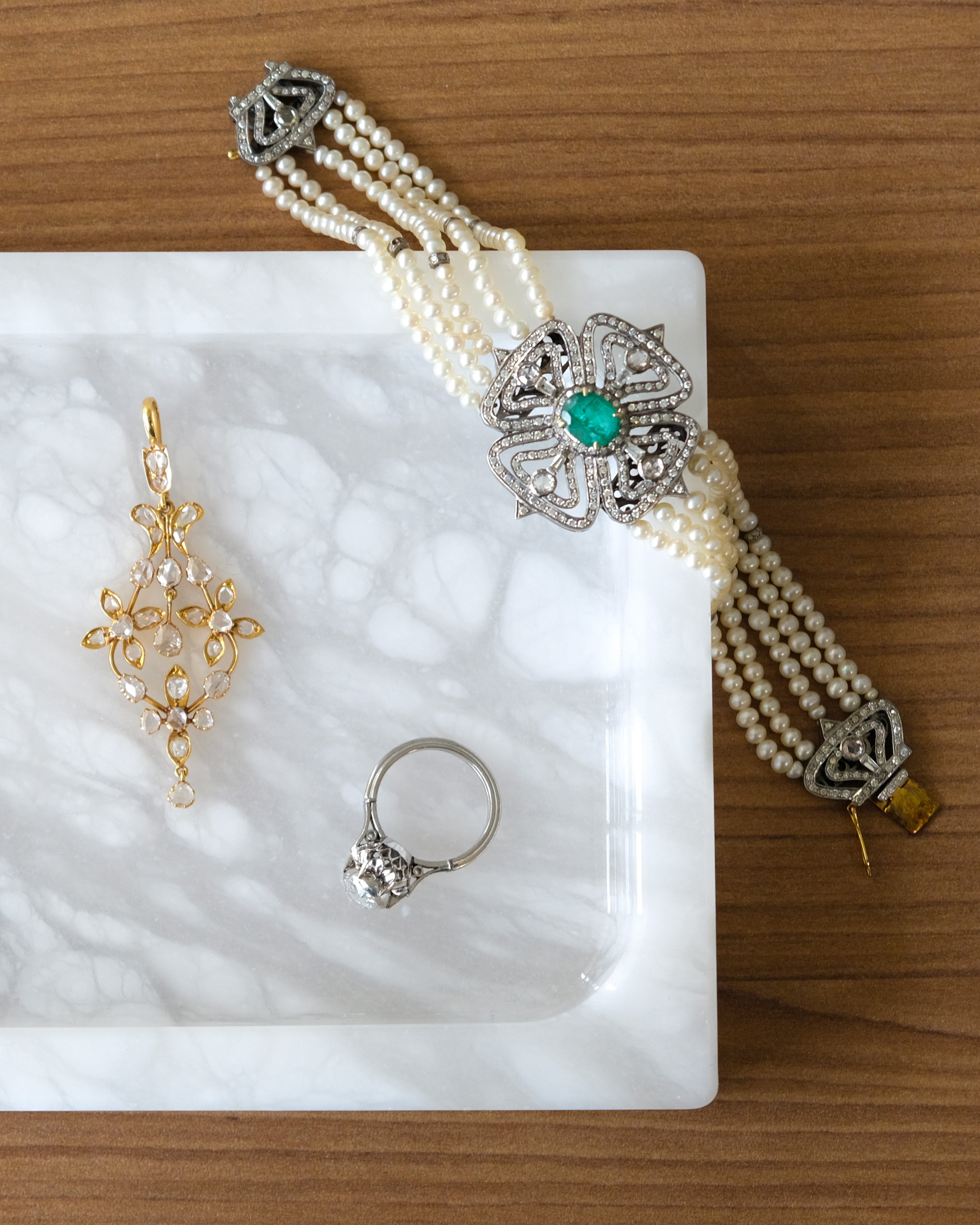 18k Victorian Diamond Pendant