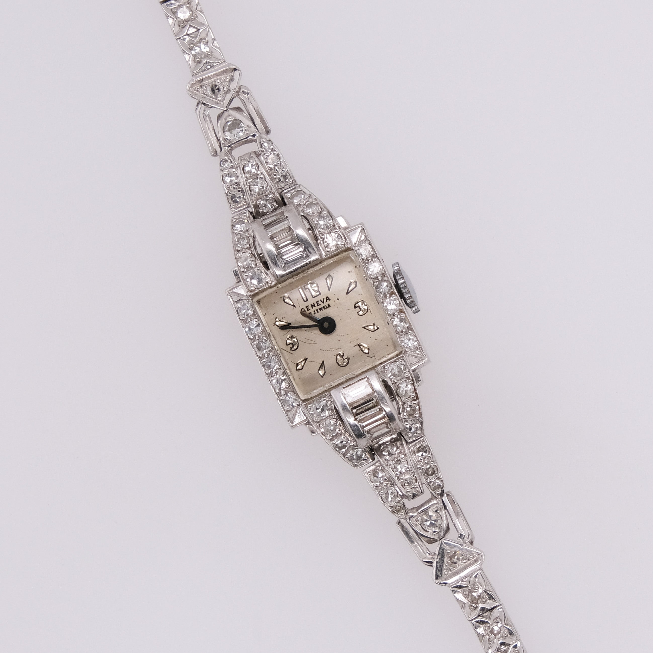 Platinum Geneva 17 Jewels Swiss Watch