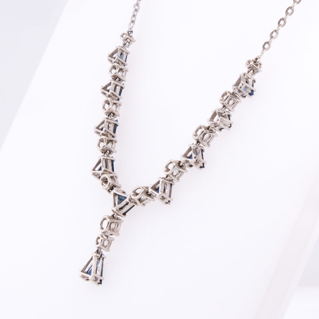 18k Sapphire & Diamond Necklace