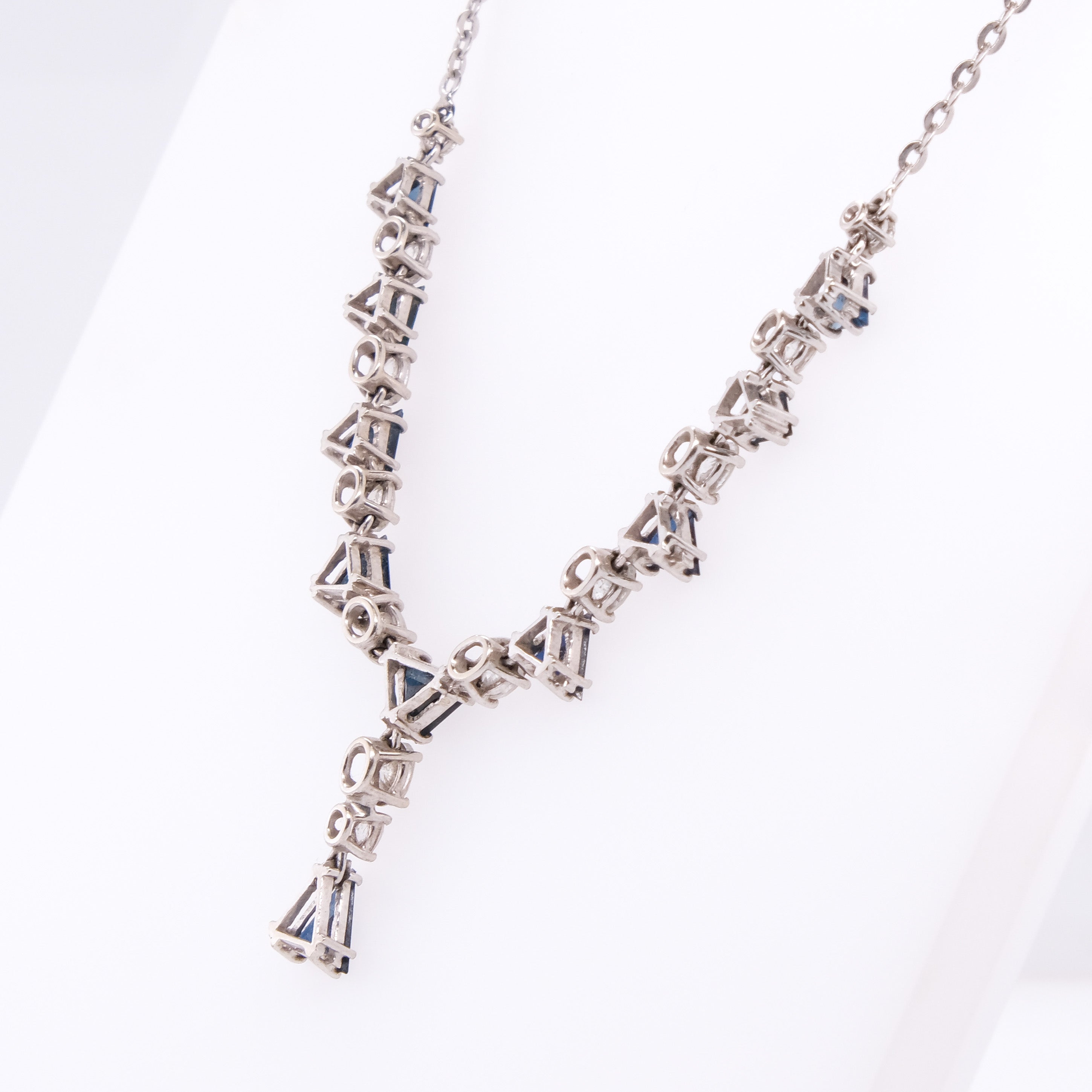 18k Sapphire & Diamond Necklace