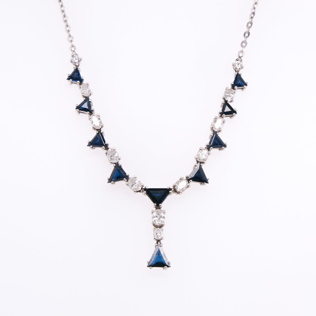 18k Sapphire & Diamond Necklace