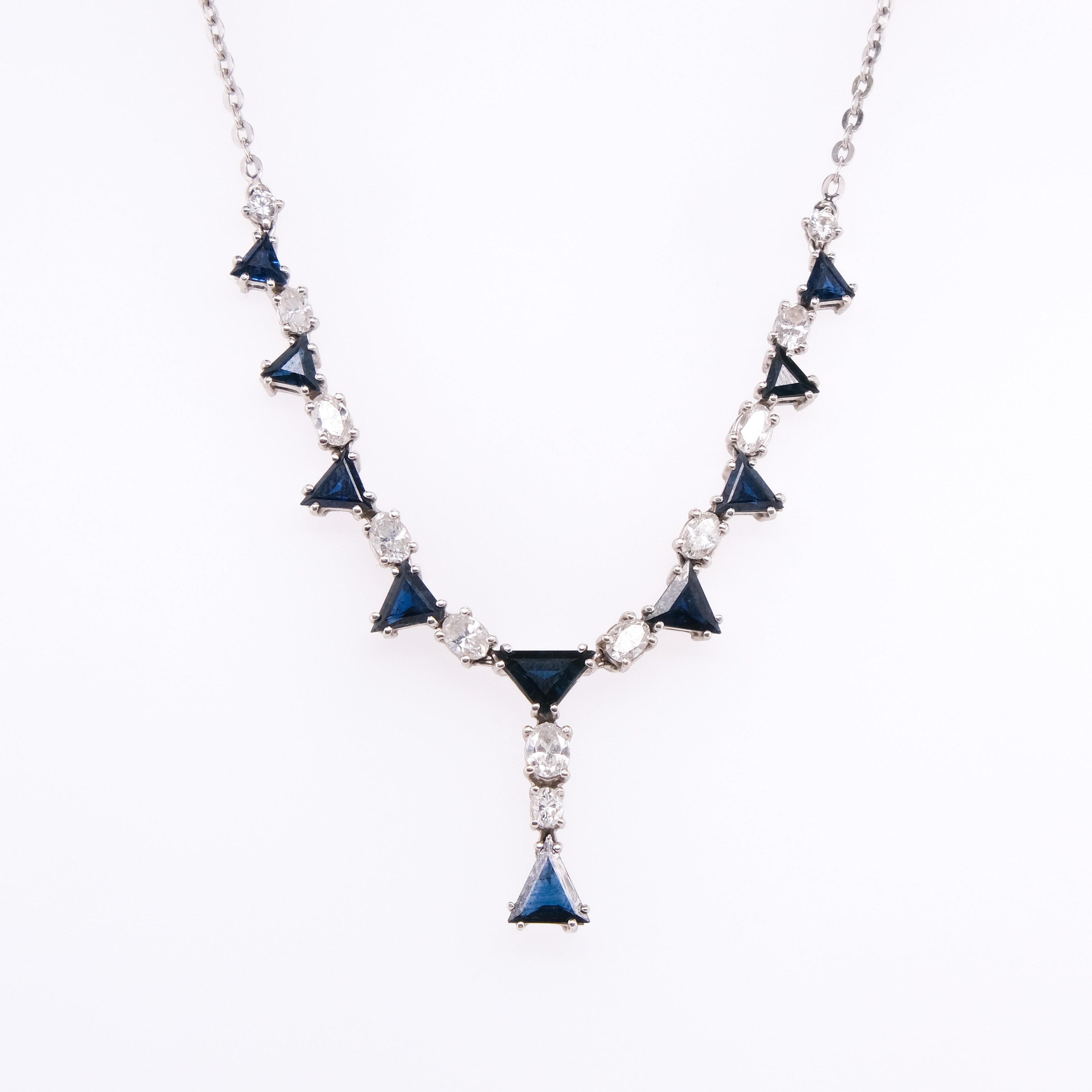 18k Sapphire & Diamond Necklace
