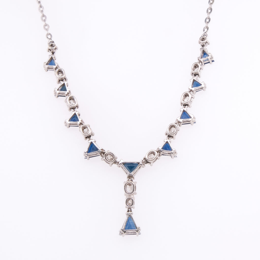 18k Sapphire & Diamond Necklace