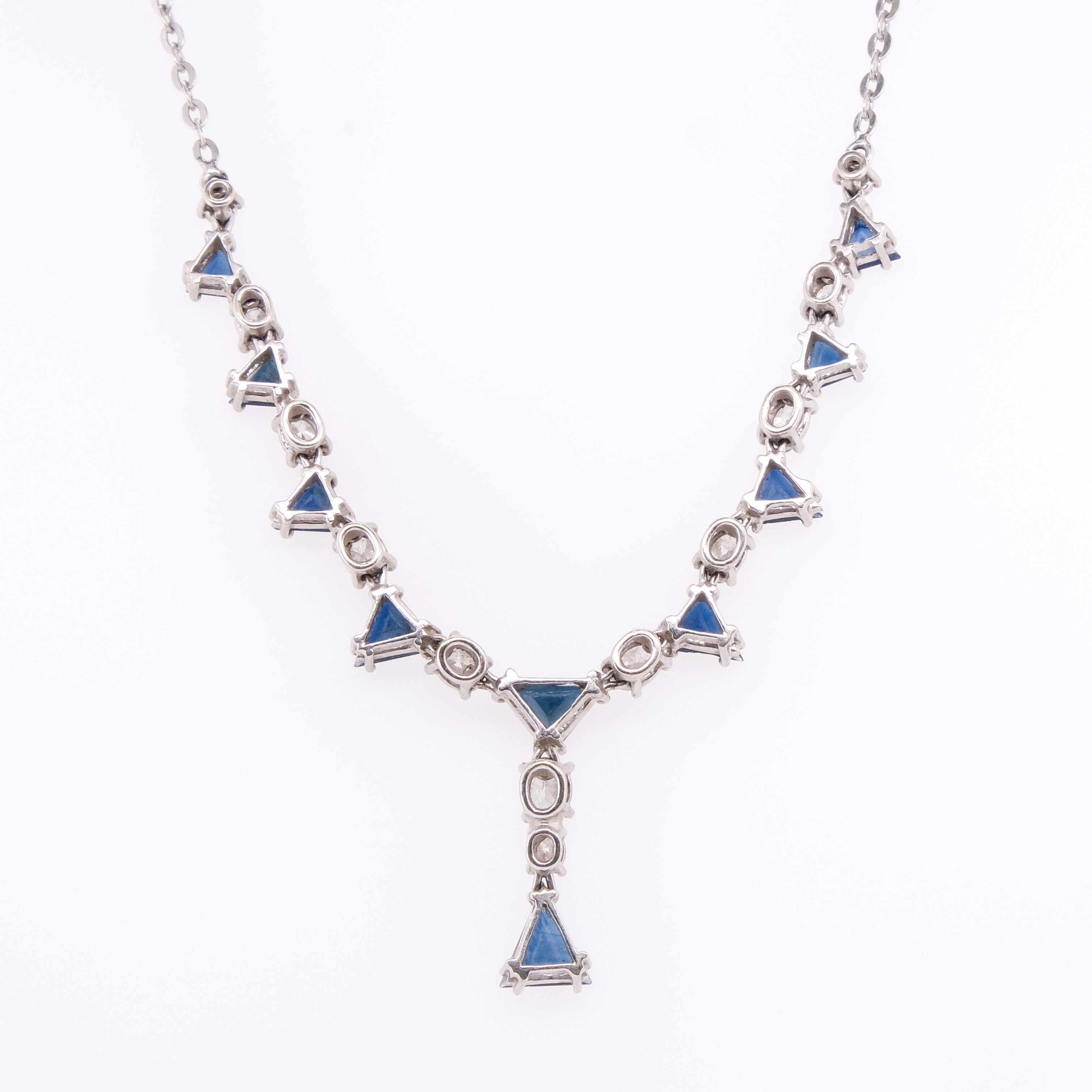 18k Sapphire & Diamond Necklace