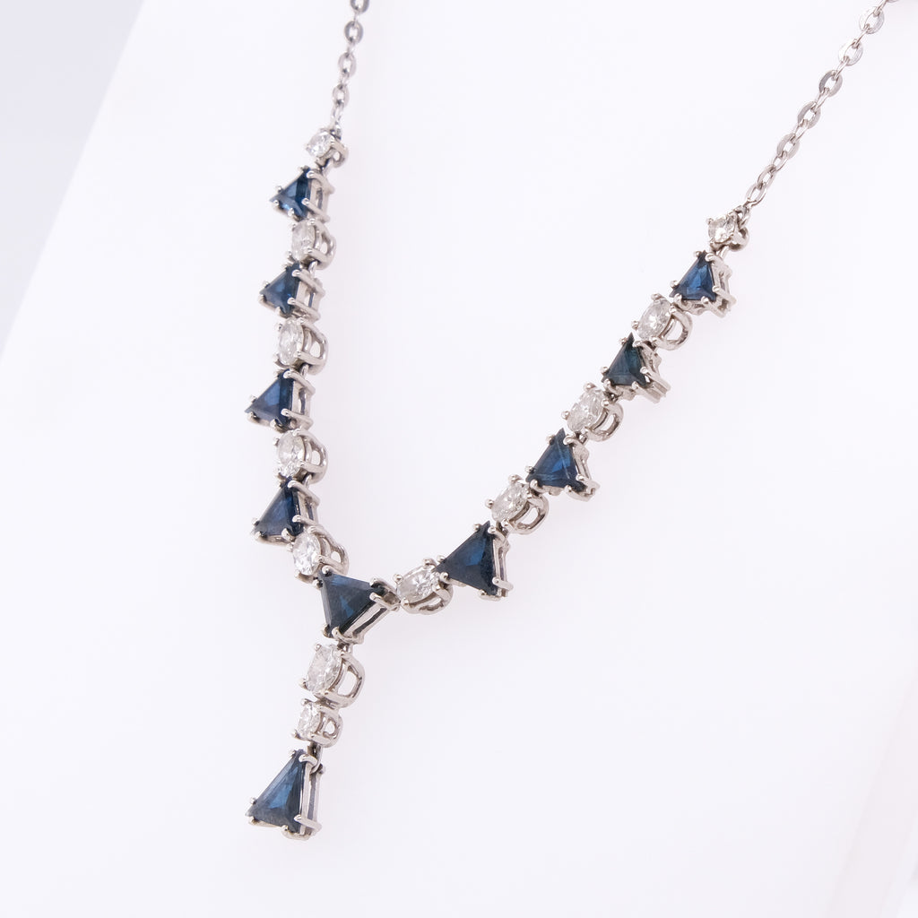 18k Sapphire & Diamond Necklace