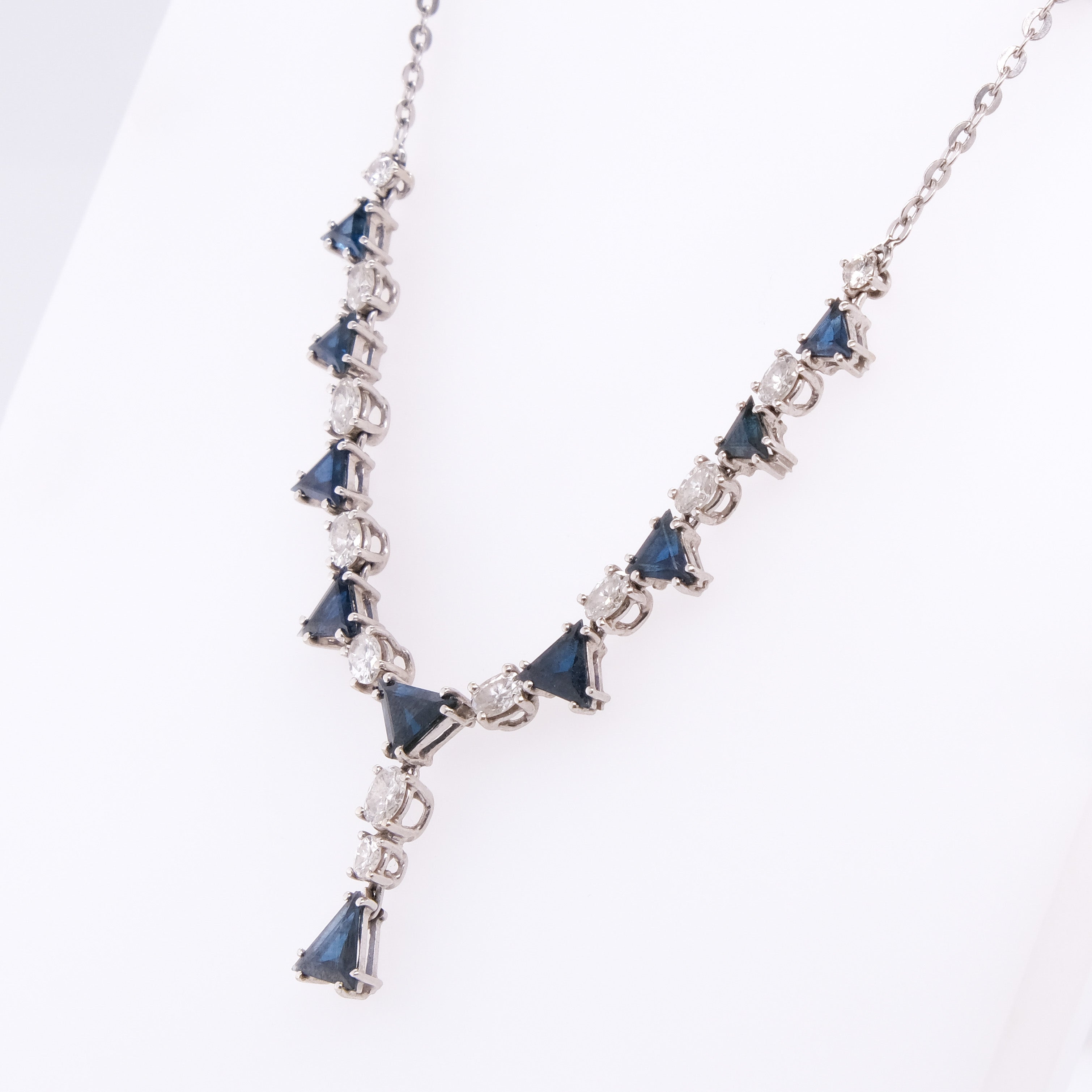 18k Sapphire & Diamond Necklace