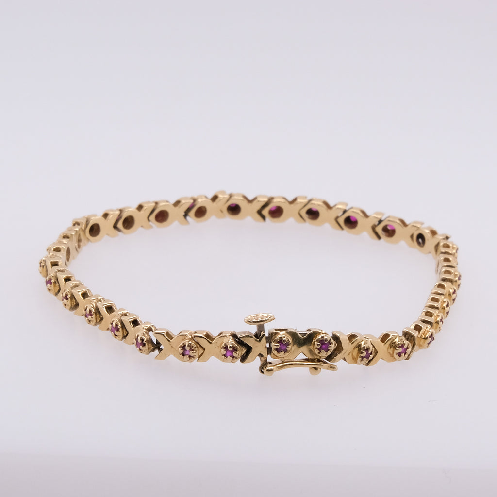 14k Ruby Bracelet