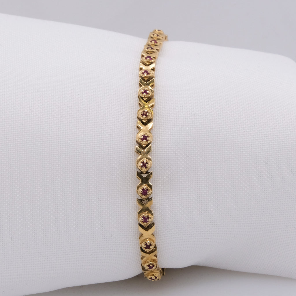 14k Ruby Bracelet