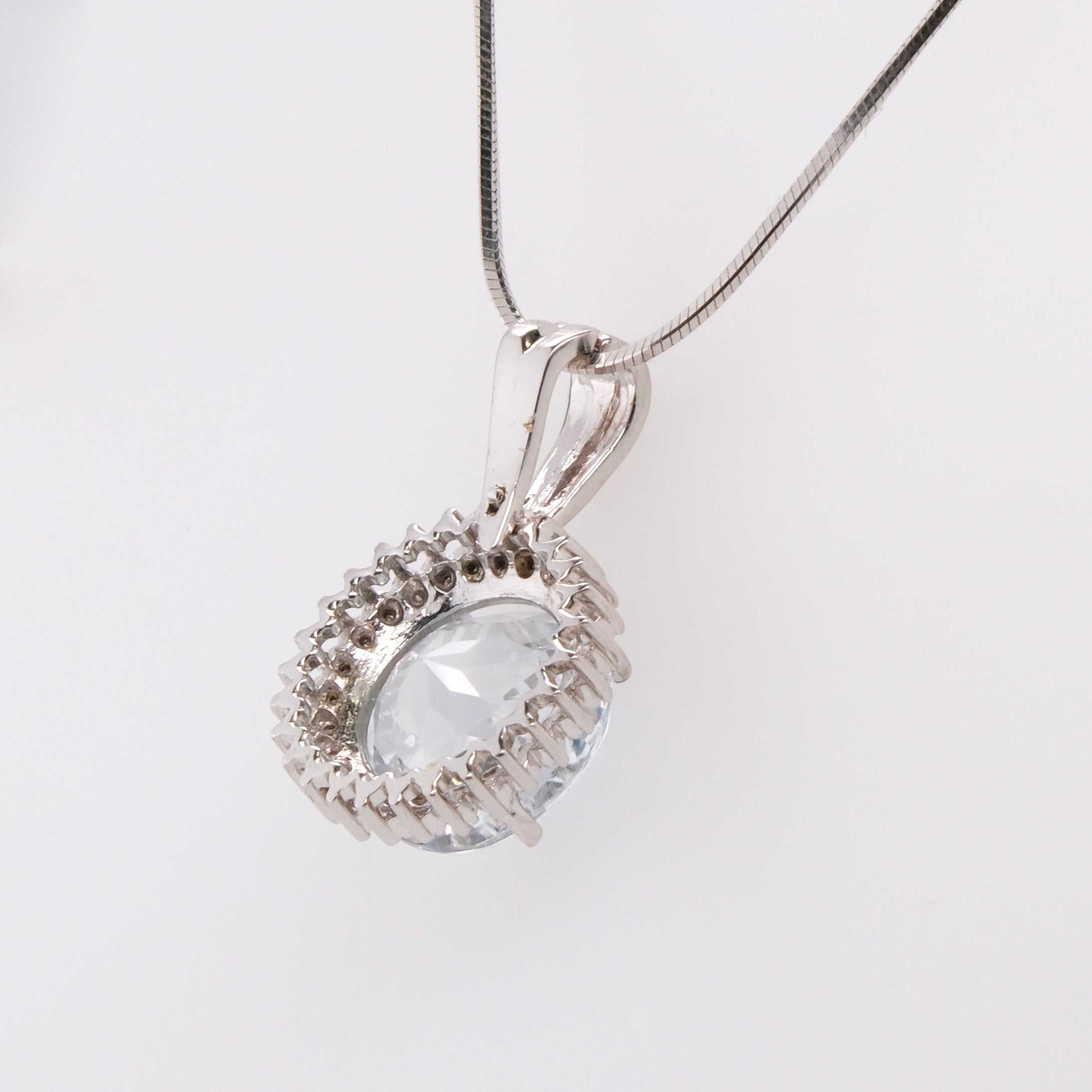 14k Blue Topaz Pendant