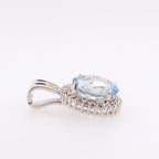14k Blue Topaz Pendant