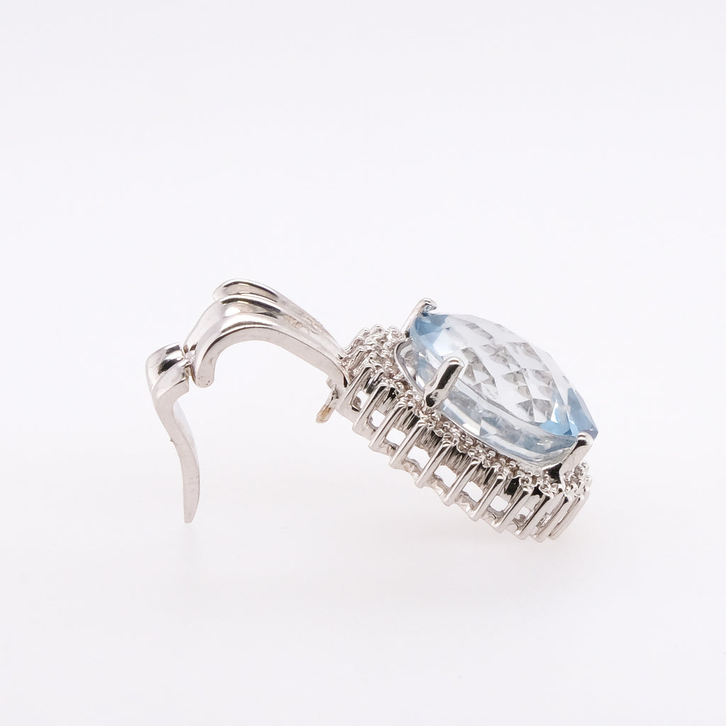 14k Blue Topaz Pendant