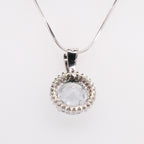 14k Blue Topaz Pendant