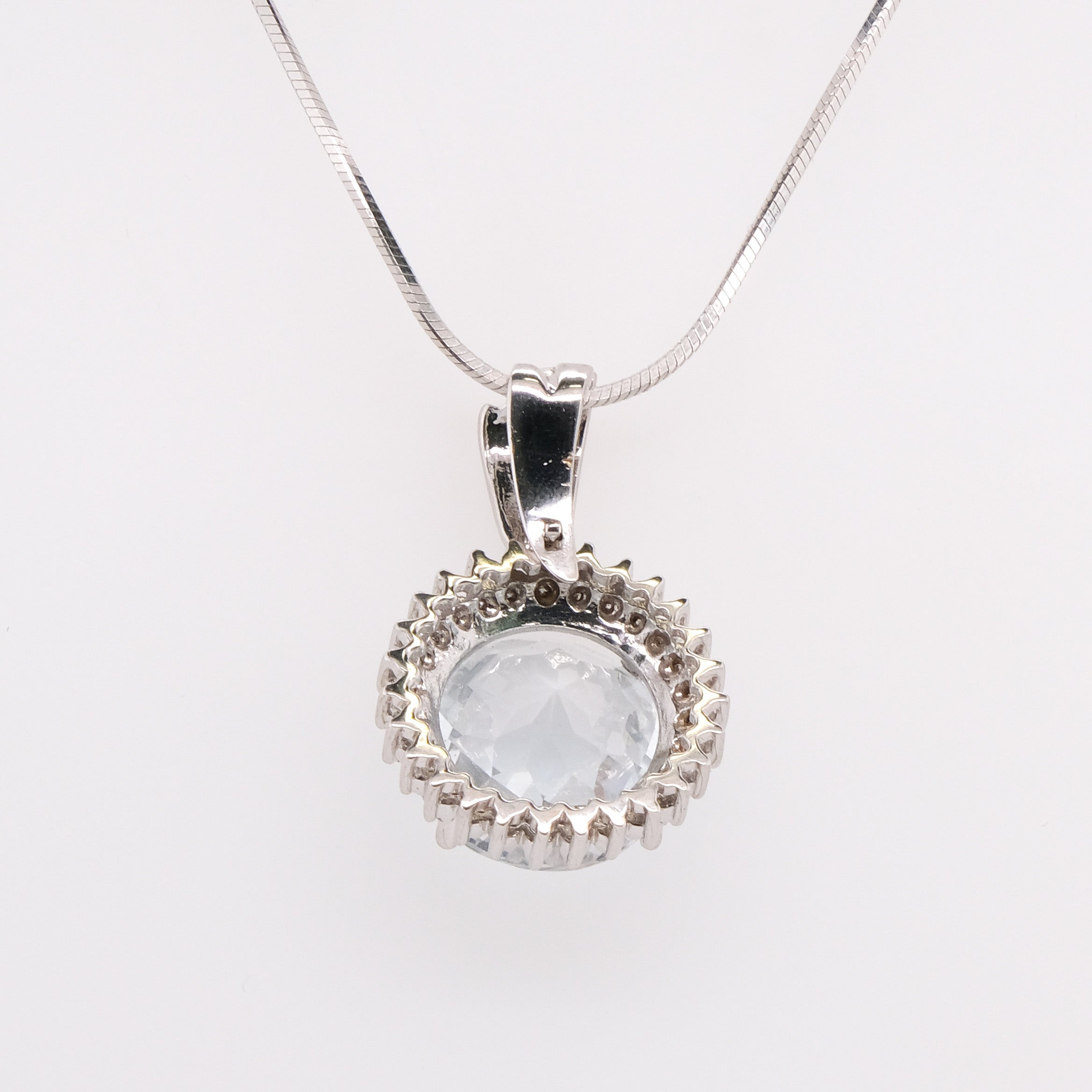 14k Blue Topaz Pendant