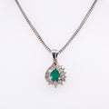 18k Emerald & Diamond Necklace