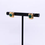 18k Emerald Studs