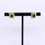 18k Emerald Studs