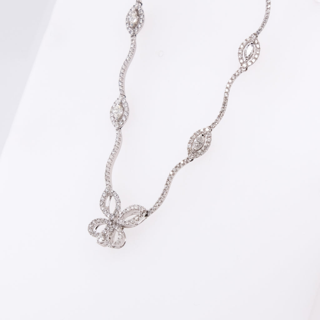 18k Diamond Butterfly Necklace