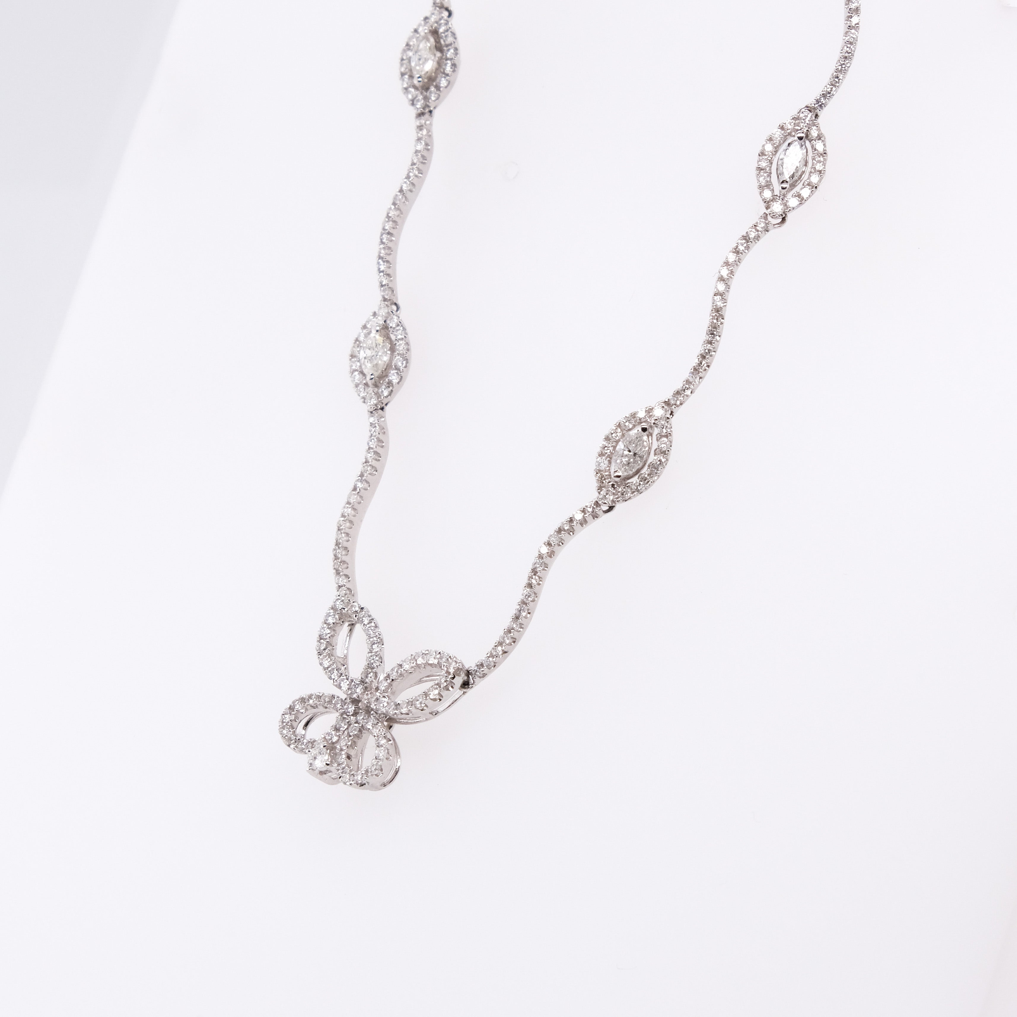 18k Diamond Butterfly Necklace