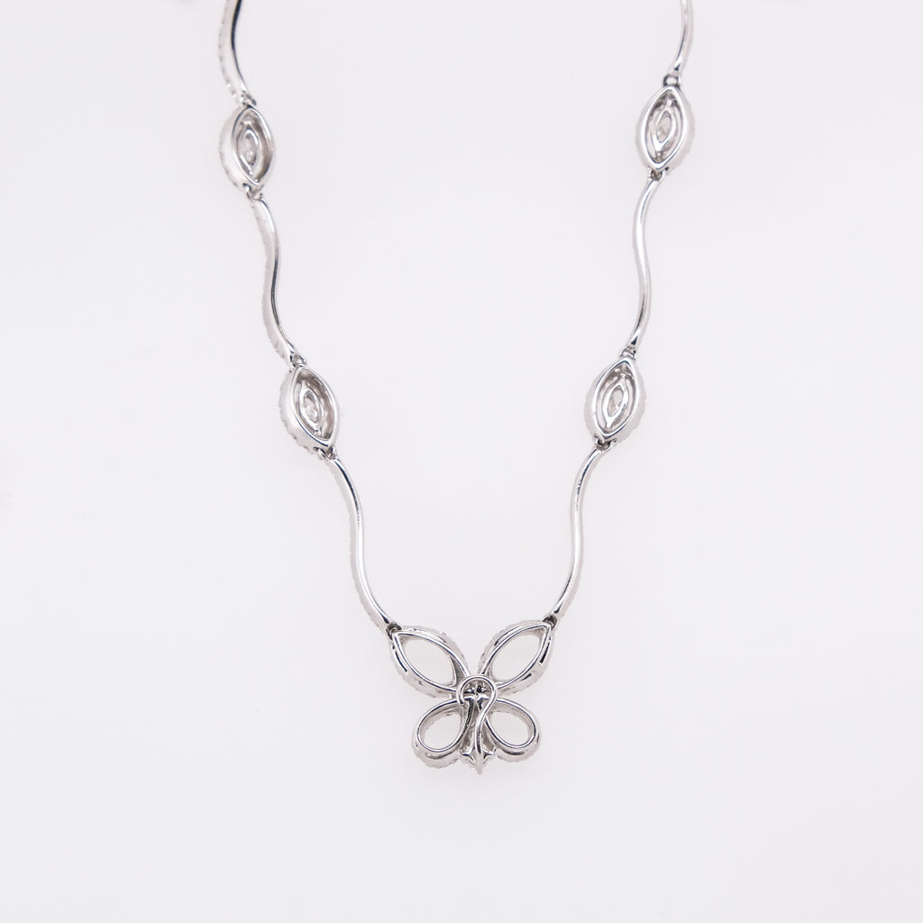 18k Diamond Butterfly Necklace