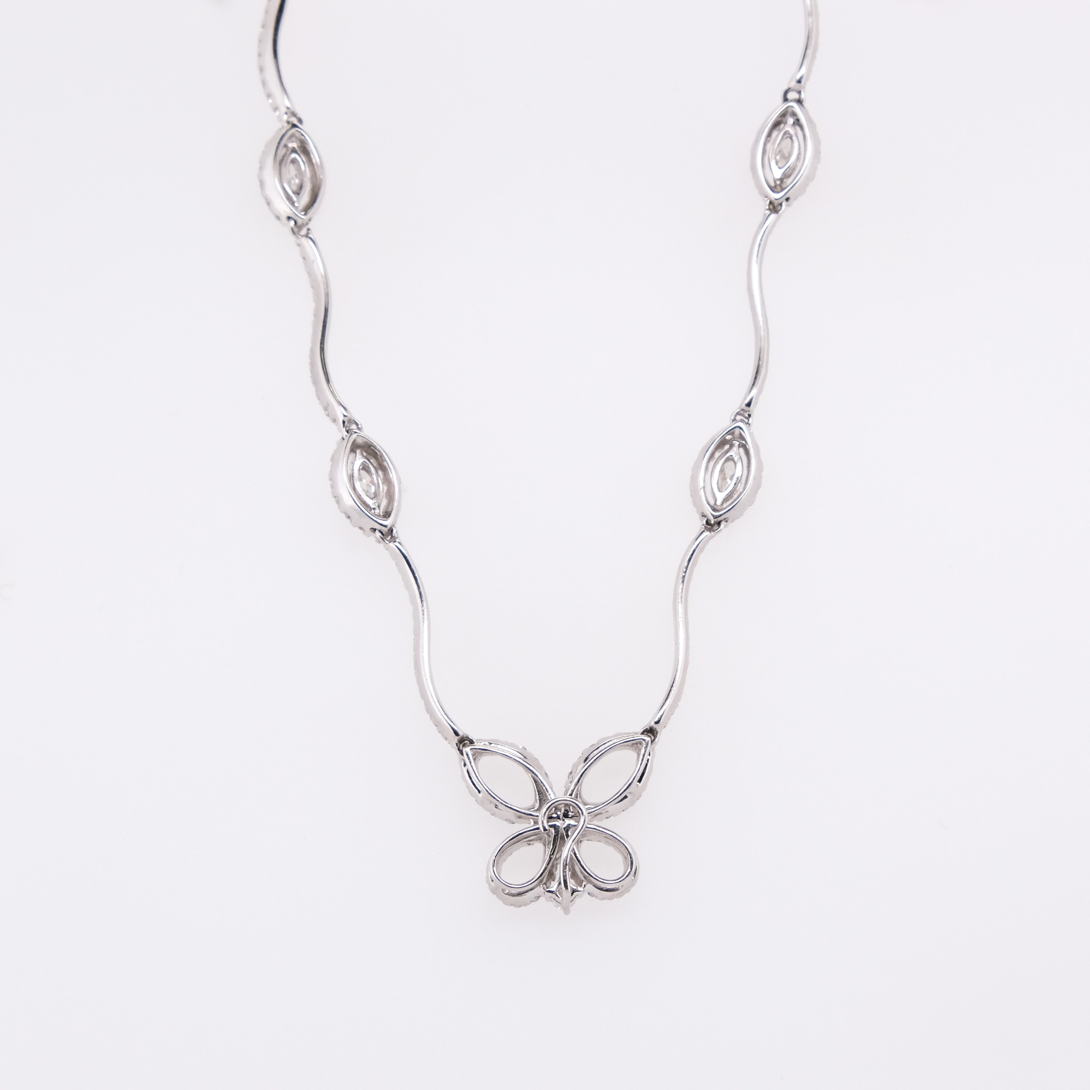 18k Diamond Butterfly Necklace
