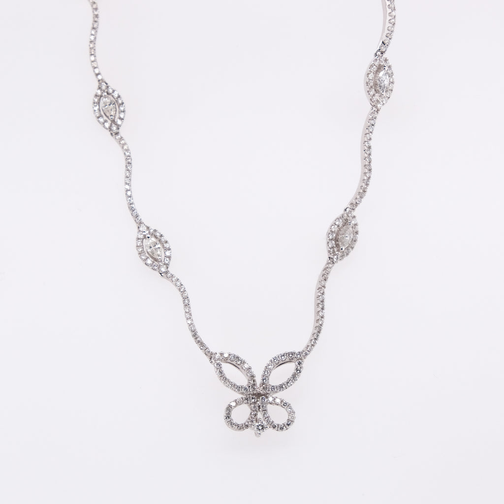 18k Diamond Butterfly Necklace