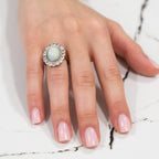 14k Opal & Diamond Cocktail Ring