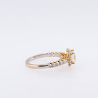 18k Princess Cut Natural Diamond Ring