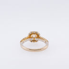 18k Princess Cut Natural Diamond Ring