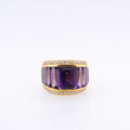 18k Amethyst & Diamond Ring