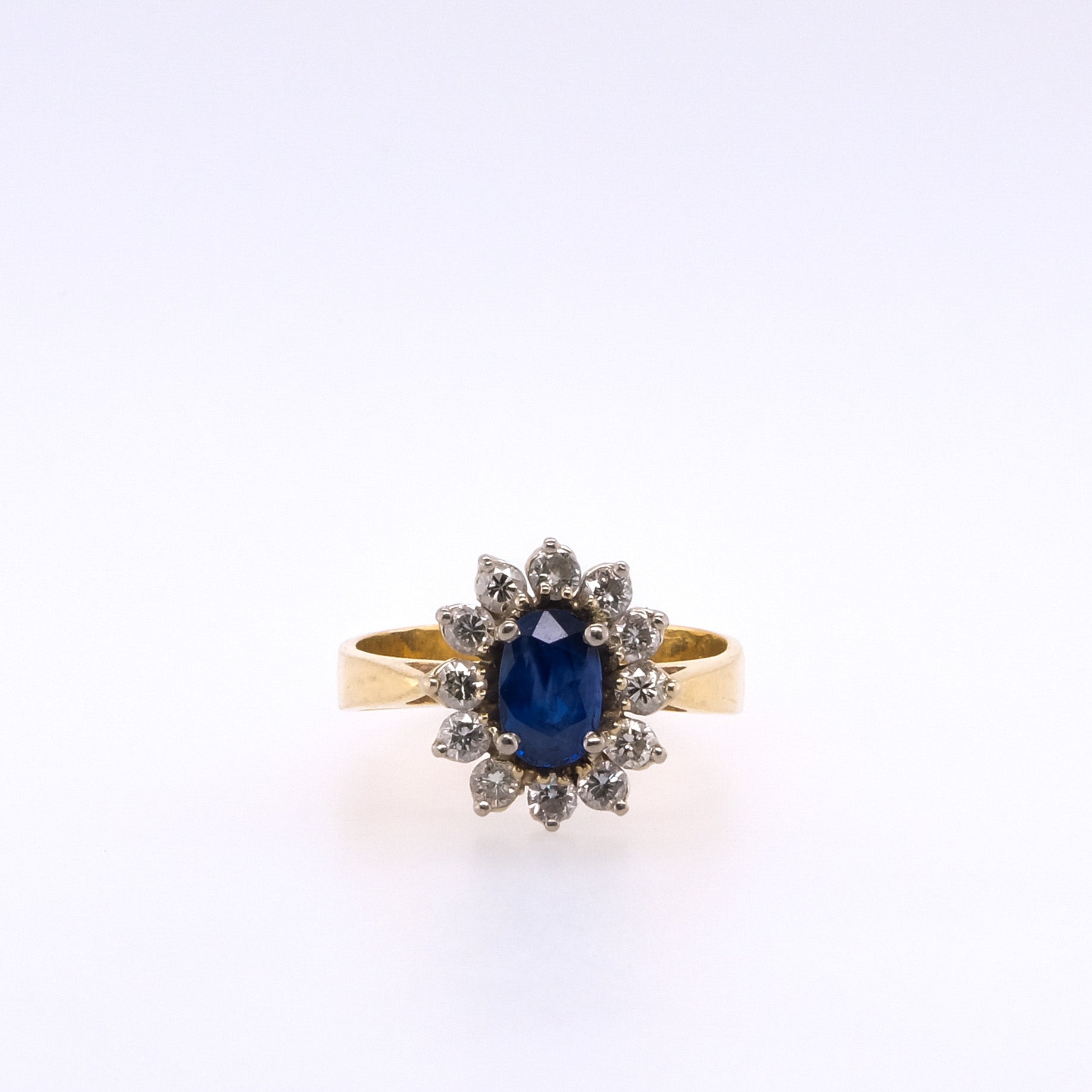 18k Sapphire & Diamond Ring