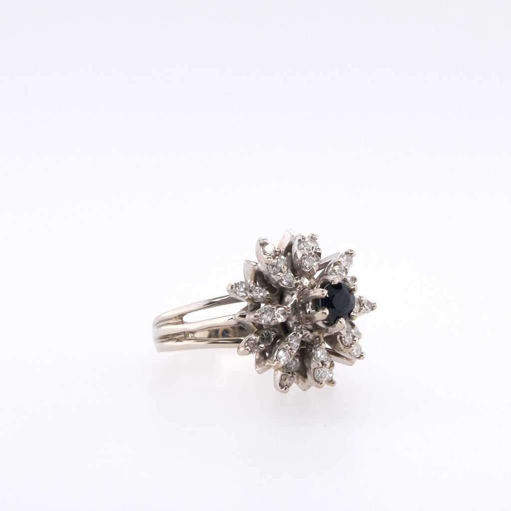 14k Sapphire & Diamond Ring