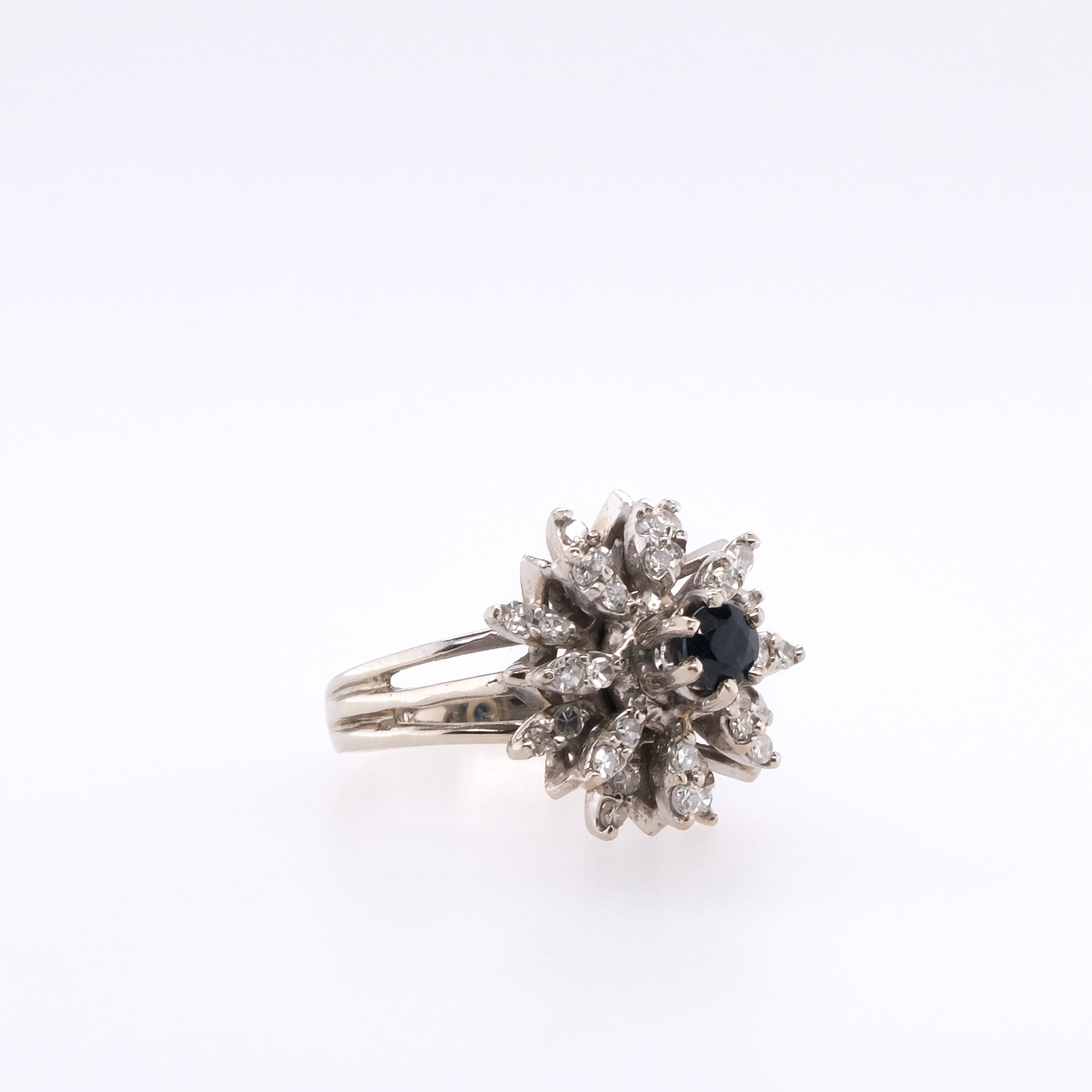 14k Sapphire & Diamond Ring