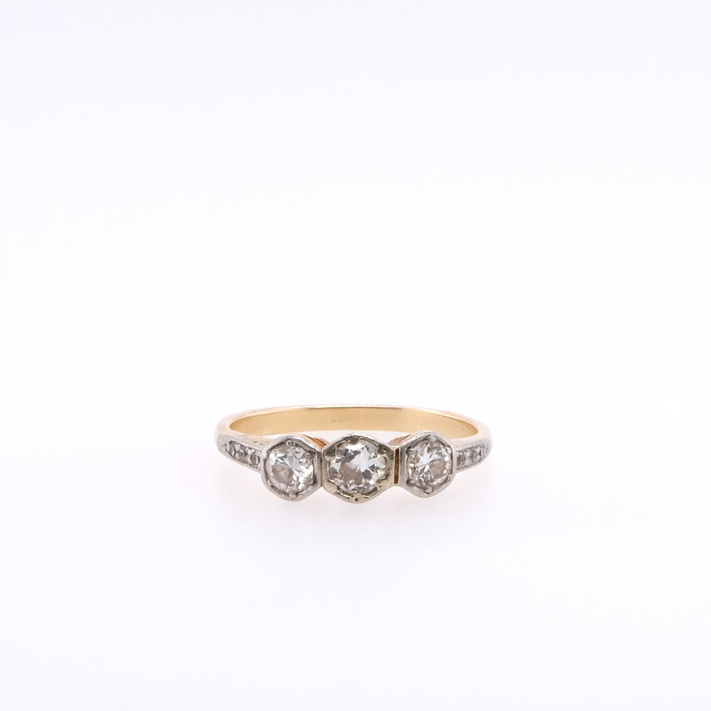 14k Old European Cut Diamond Ring