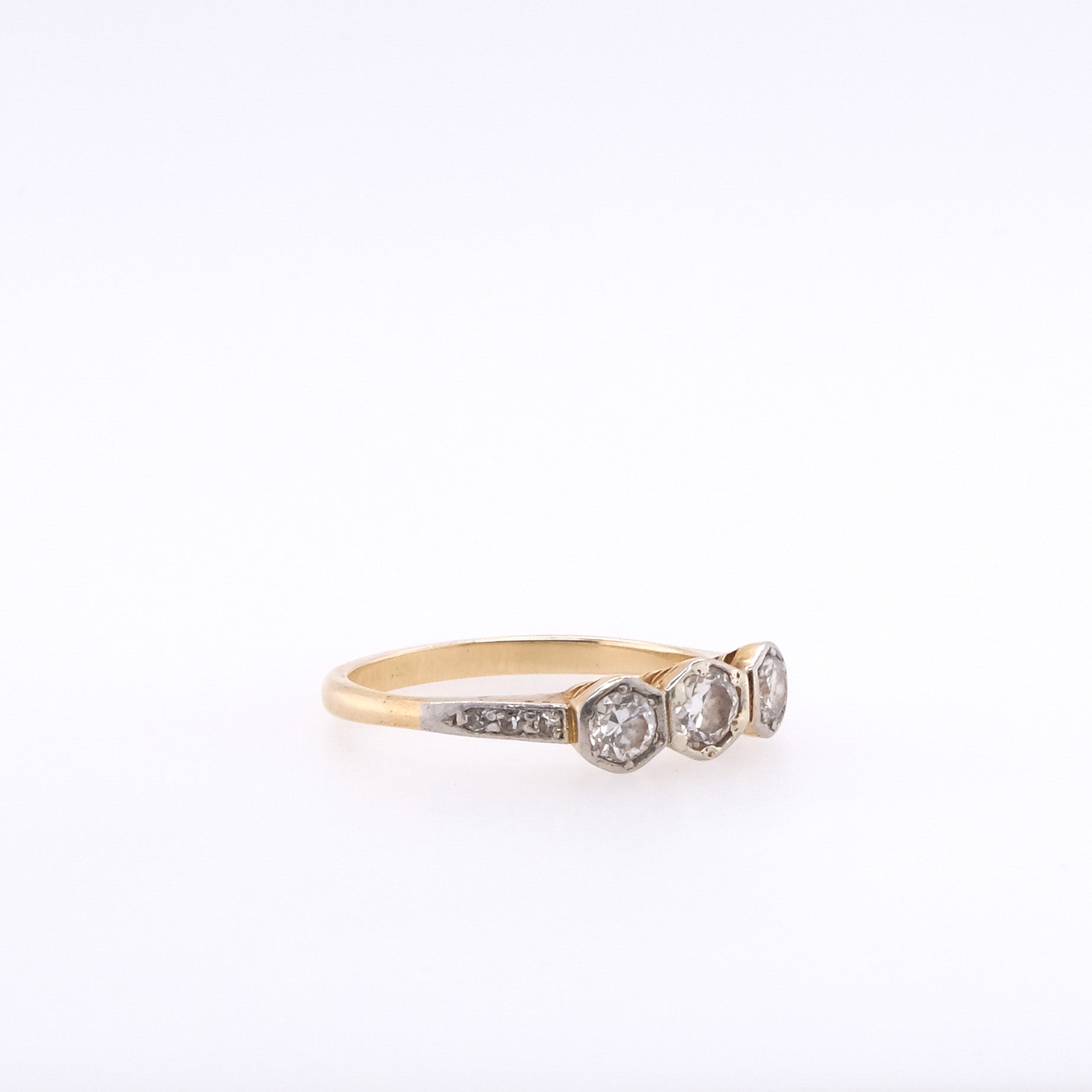 14k Old European Cut Diamond Ring