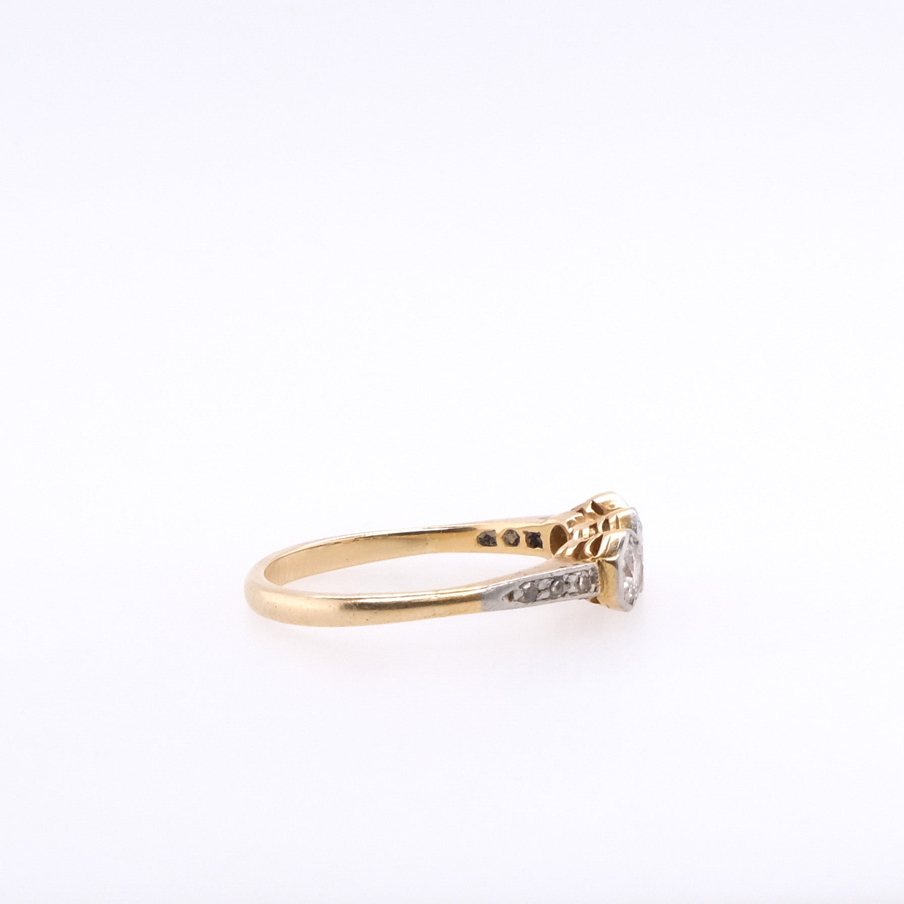 14k Old European Cut Diamond Ring