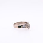 14k Marquise & Emerald Natural Diamond Ring