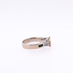 14k Marquise & Emerald Natural Diamond Ring