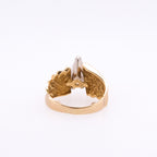 14k Pear Natural Diamond Ring
