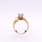 14k Pear Natural Diamond Ring
