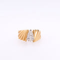 14k Pear Natural Diamond Ring