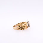 14k Pear Natural Diamond Ring