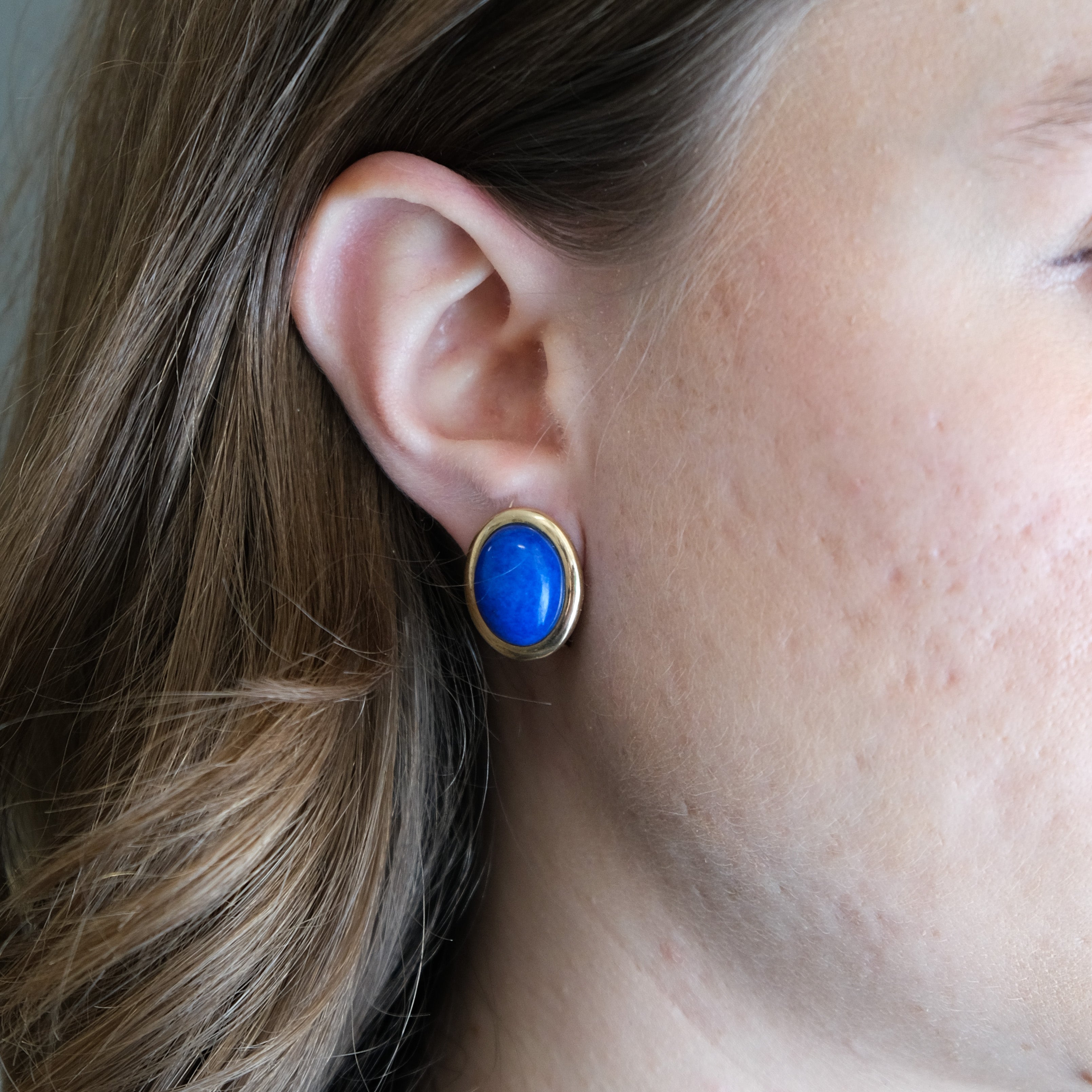 14k Lapis French Back Earrings
