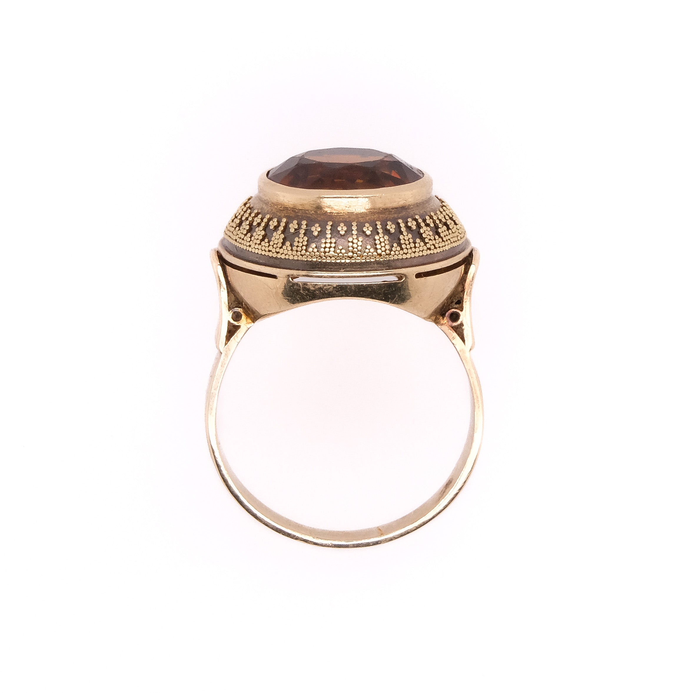 14k Madeira Citrine Ring