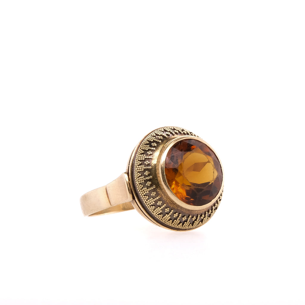 14k Madeira Citrine Ring
